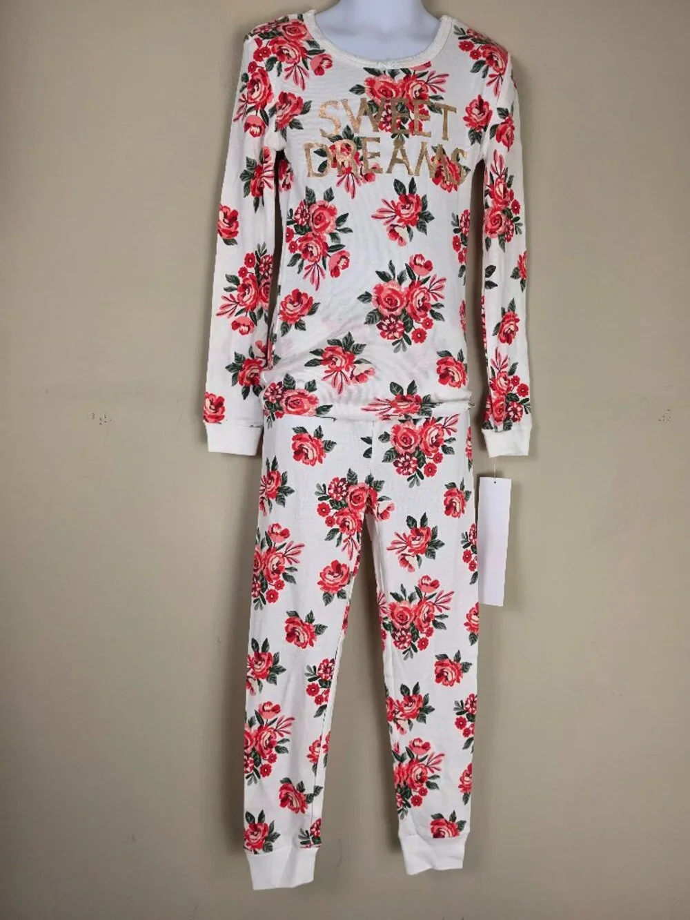 Rachel Zoe Girls Floral Pajama Set Sz 7 100% Cotton Sweet Dreams 2 Piece
